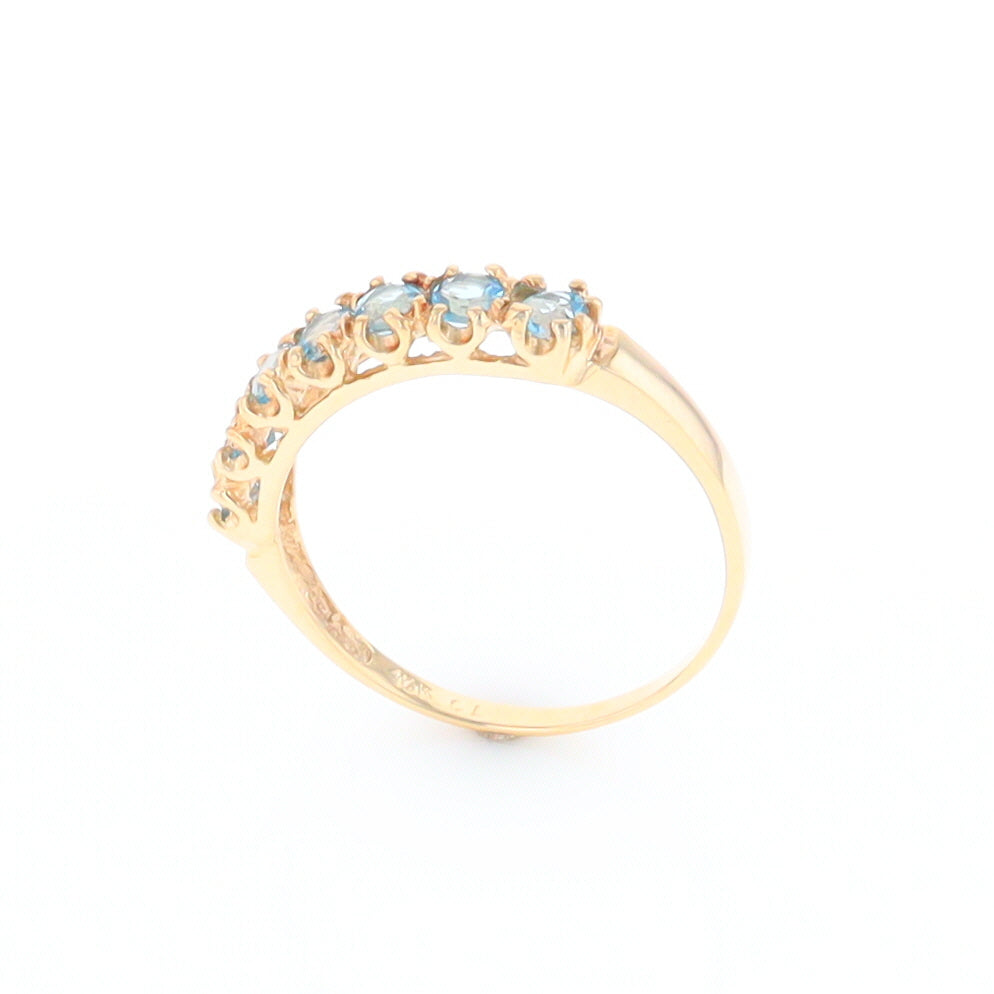 Round Blue Topaz Band