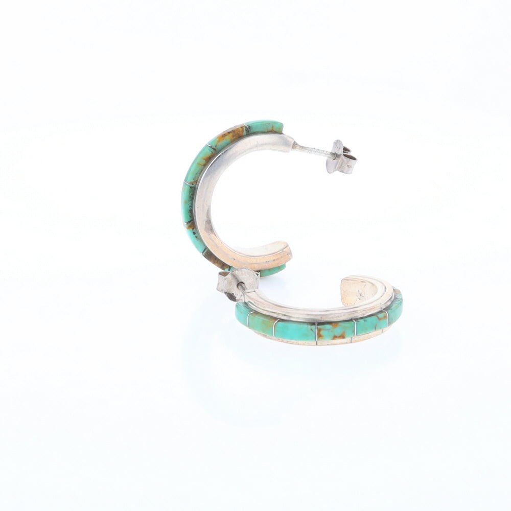 Turquoise Semi-Hoop Earrings