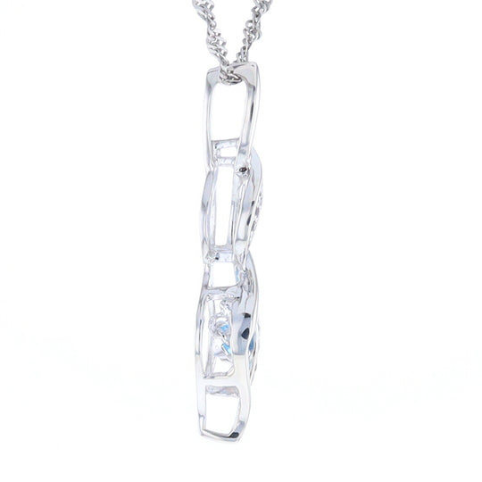 Floating Topaz Twisted Necklace