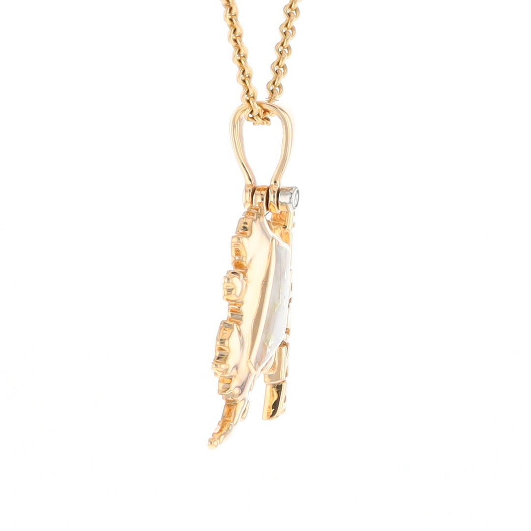 Alaska Gold Quartz Inlaid Pendant