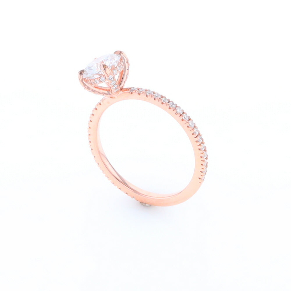 Rose Gold Lab Grown Diamond Engagement Ring