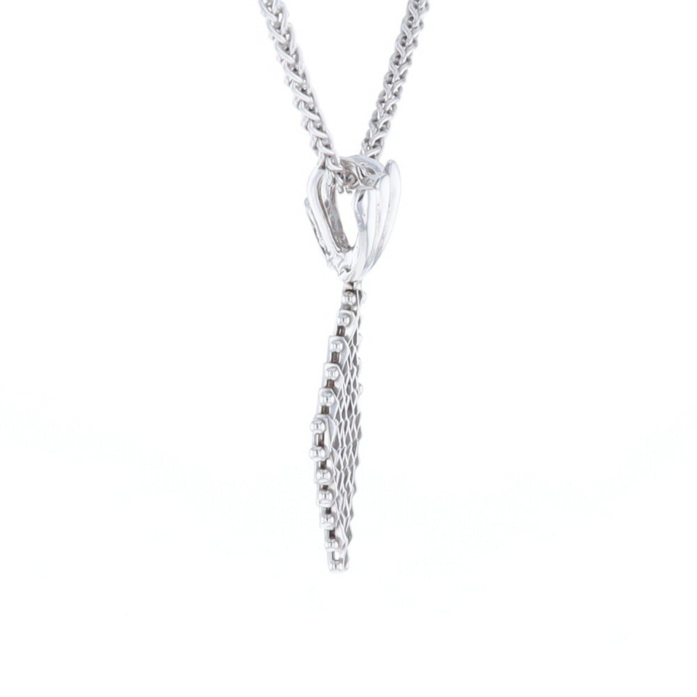 Woven White Gold Pendant