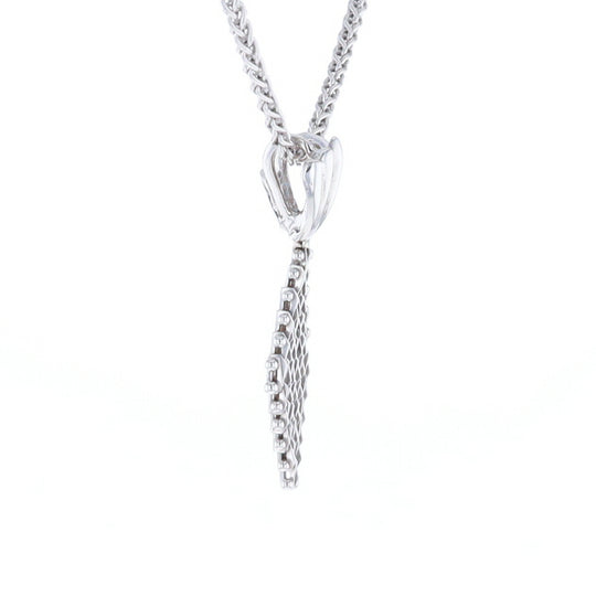 Woven White Gold Pendant