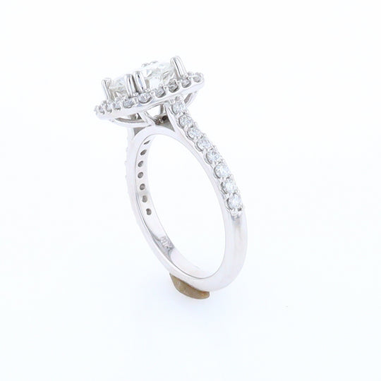 Diamond Engagement Ring with Square Halo