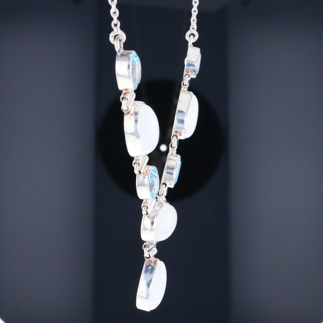 Moonstone & Blue Topaz Necklace