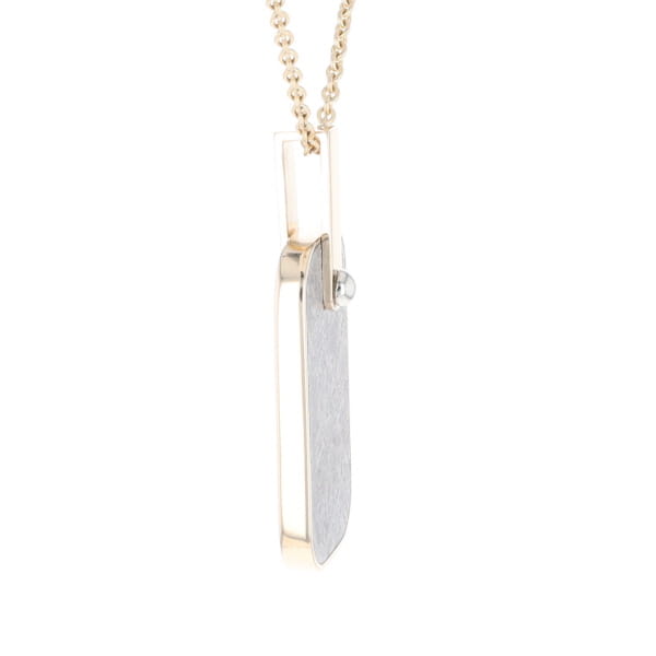 Meteorite Reversible Dog Tag Pendant
