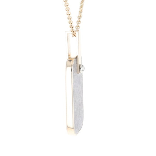 Meteorite Reversible Dog Tag Pendant