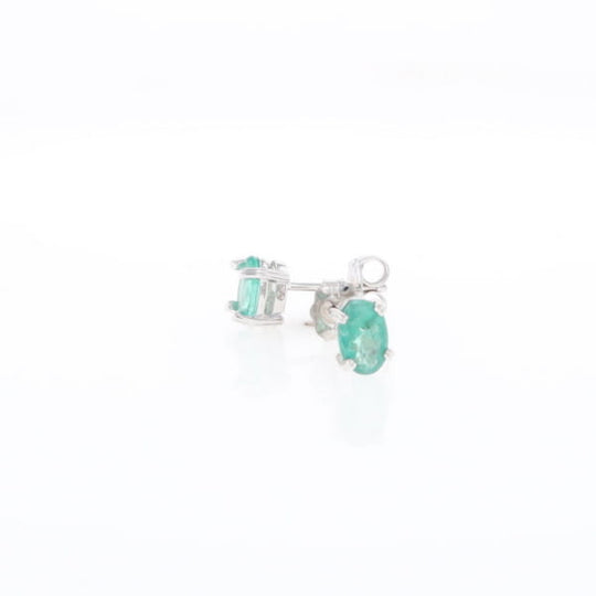 Oval Emerald Stud Earrings