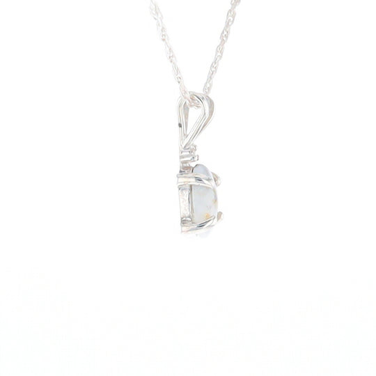 Gold Quartz Cabochon Necklace