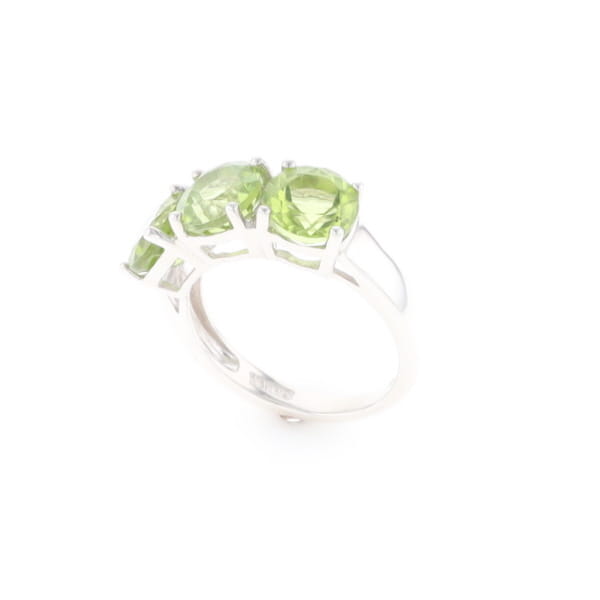 Triple Peridot Ring