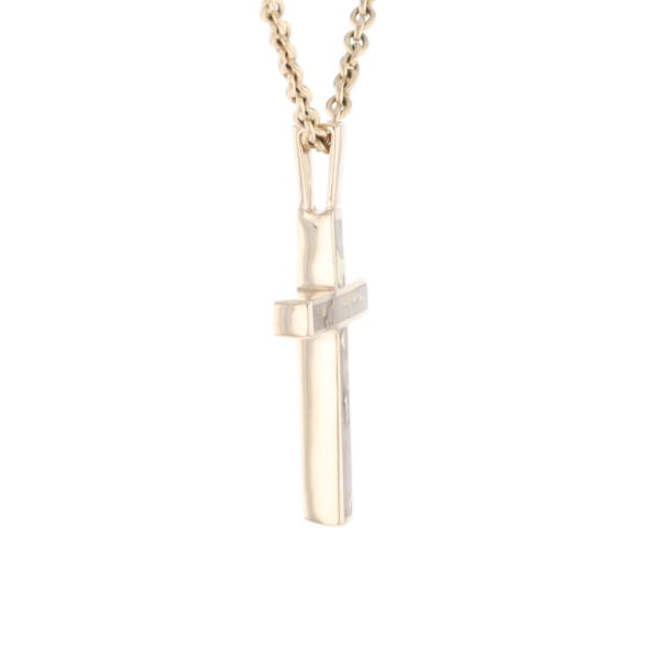 Three Section Gold Quartz Cross - G2