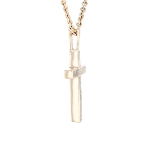 Three Section Gold Quartz Cross - G2
