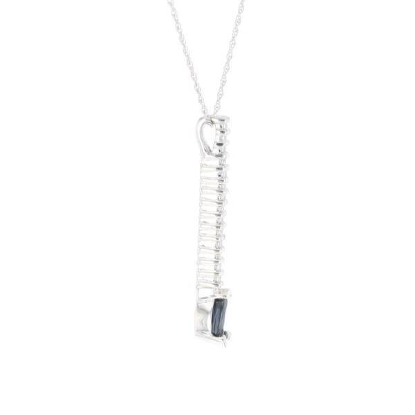 Pear Blue Sapphire Drop Pendant