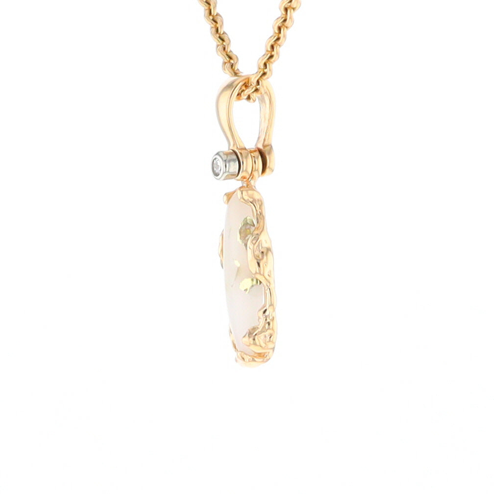 Gold Quartz Freeform Pendant (G2)