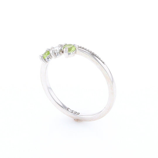 Peridot & Diamond Mother's Ring