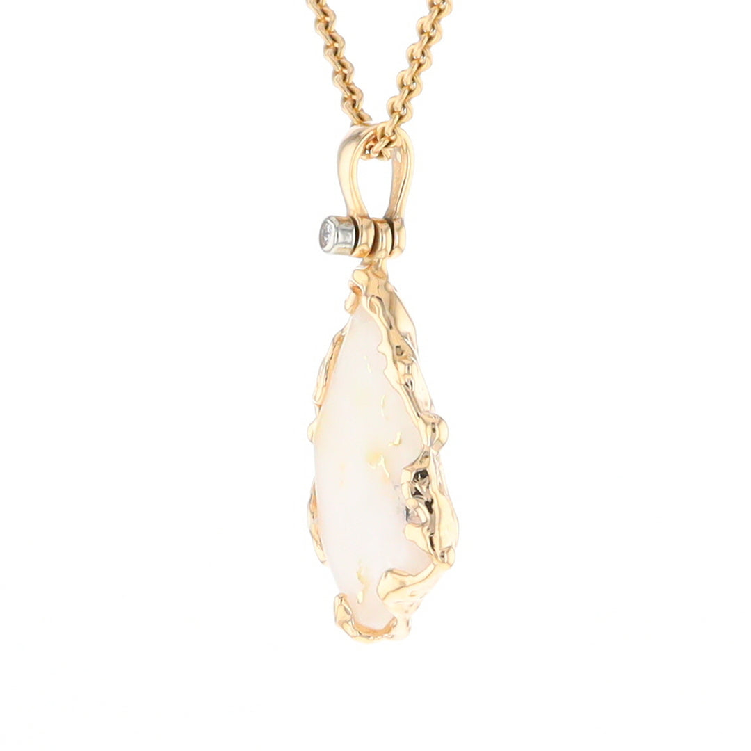 Gold Quartz Freeform Pendant  (G2)