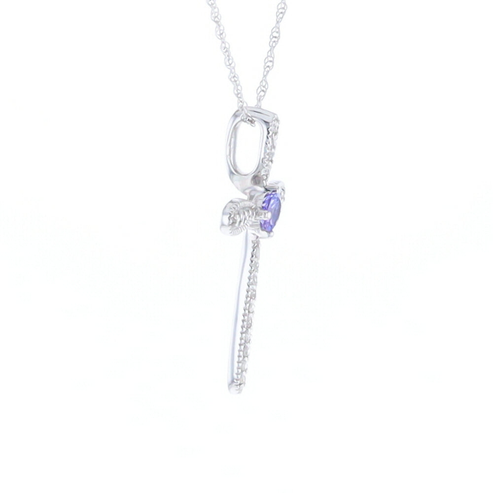 Tanzanite Cross Necklace