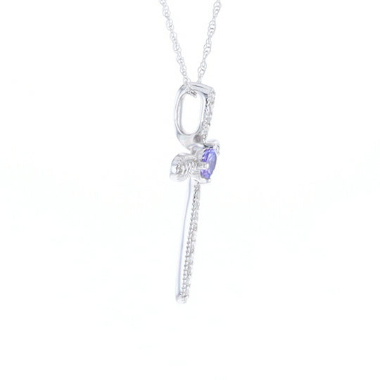 Tanzanite Cross Necklace