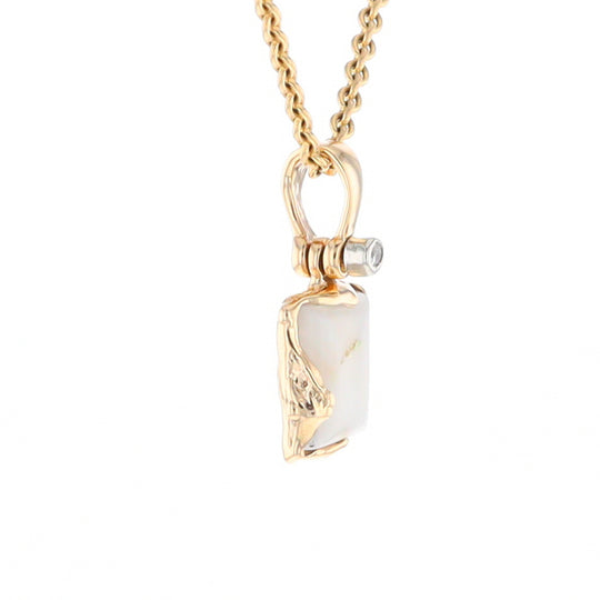 Gold Quartz Freeform Pendant (G2)