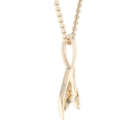 Whale Tail Gold Nugget Pendant