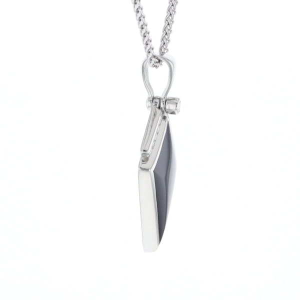 Onyx Kite Design Inlay .19Ctw Diamond Pendant