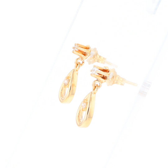 Dangle Teardrop Diamond Earrings