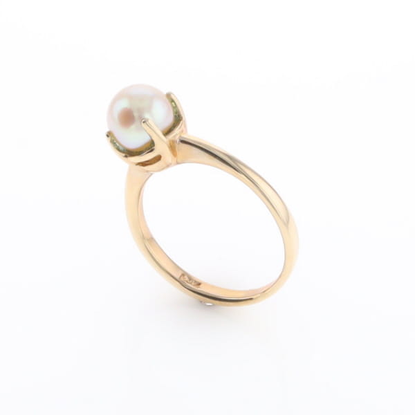 Solitaire Cultured Pearl Ring