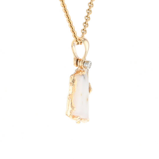 Gold Quartz Freeform Pendant (G2)