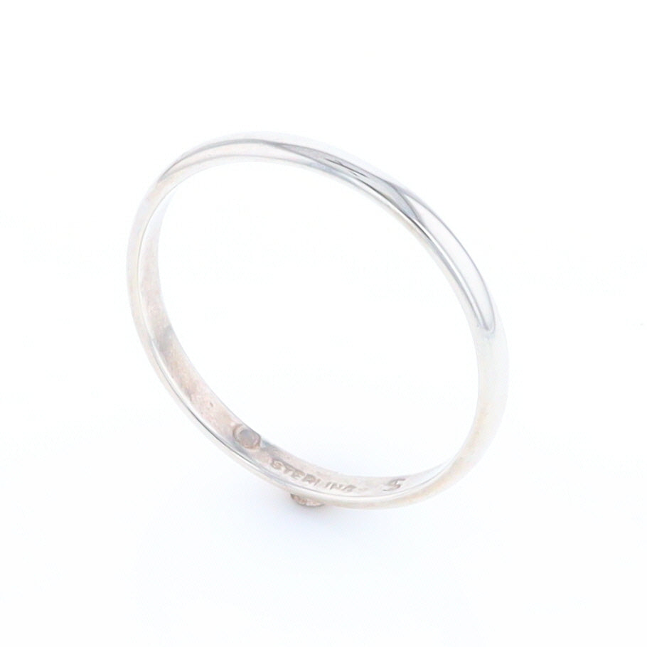 Men's Flat Silver Wedding Band