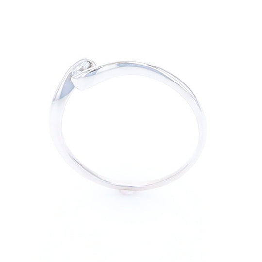 White Gold Wrap Solitaire Ring