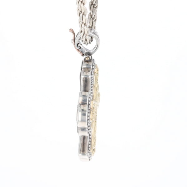 Sterling and 18K Gold Konstantino Cross Pendant