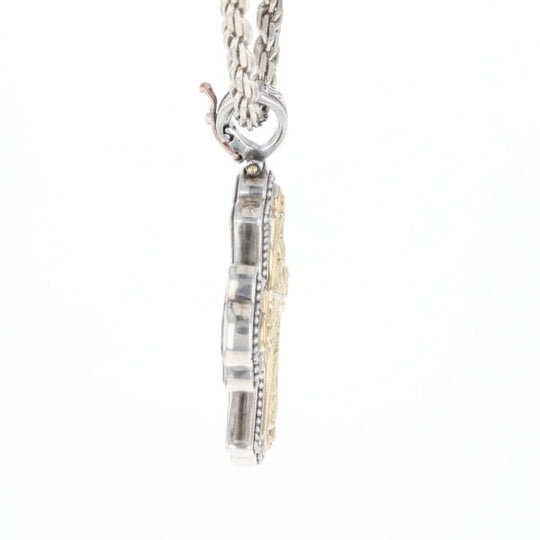 Sterling and 18K Gold Konstantino Cross Pendant