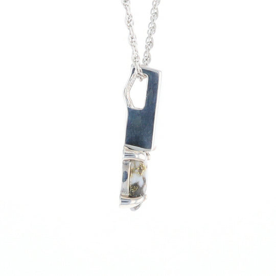 Gold Quartz Cabochon Pendant