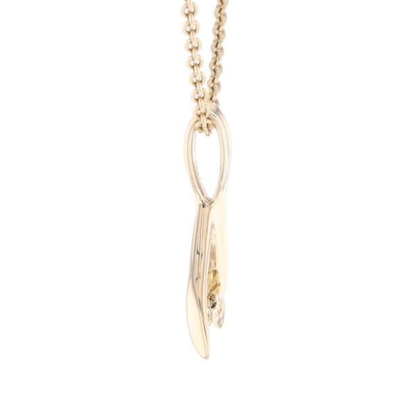 Whale Tail Gold Nugget Pendant