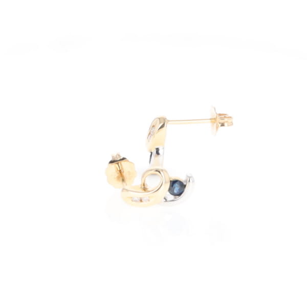 Blue Sapphire Swirl Earrings