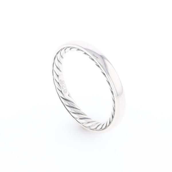 Sterling Silver Rope Decal Band