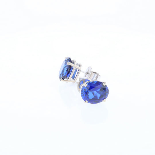 Imitation Sapphire Stud Earrings