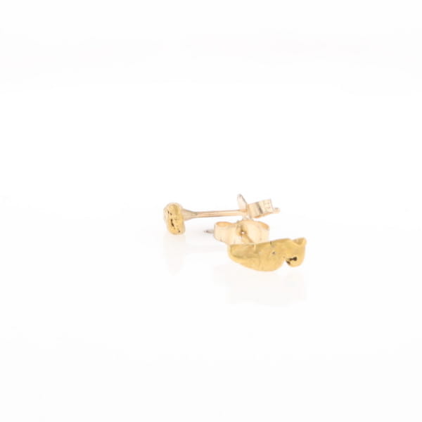 Natural Gold Nugget Stud Earrings