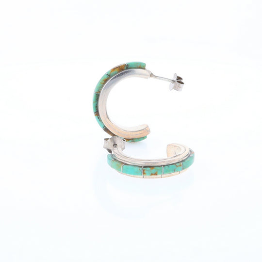 Turquoise Semi-Hoop Earrings