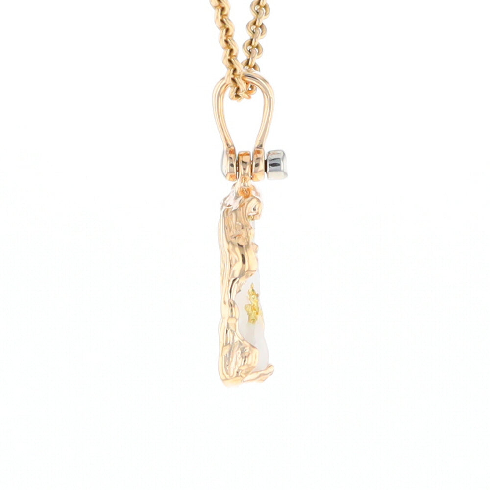 Rough Gold Quartz Freeform pendant