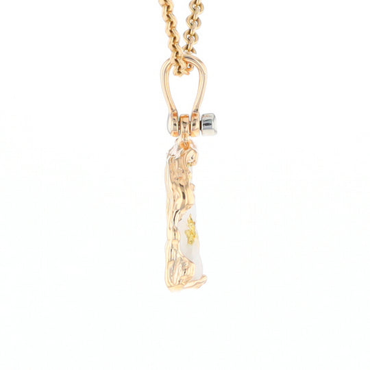 Rough Gold Quartz Freeform pendant