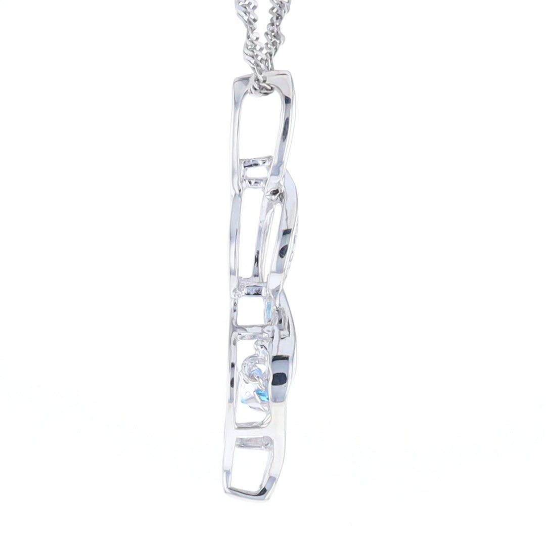 Floating Topaz Twisted Pendant