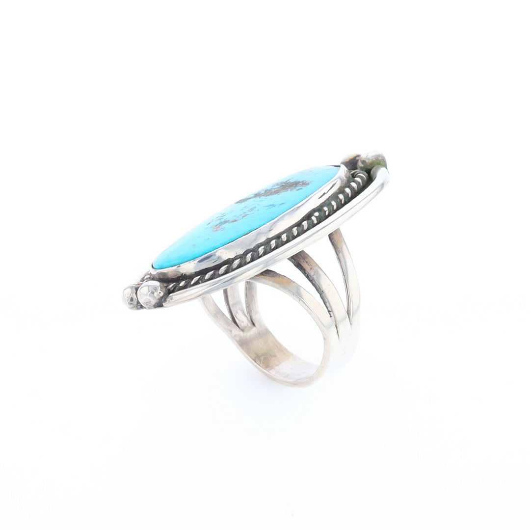 Long Oval Turquoise Ring