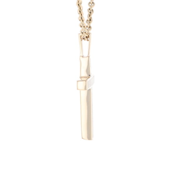 Three Section Gold Quartz Cross - G2