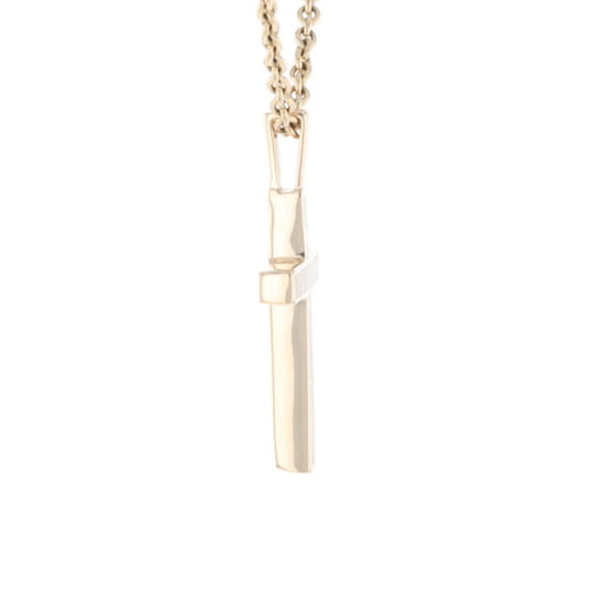 Three Section Gold Quartz Cross - G2