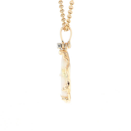 Gold Quartz Freeform Pendant  (G2)