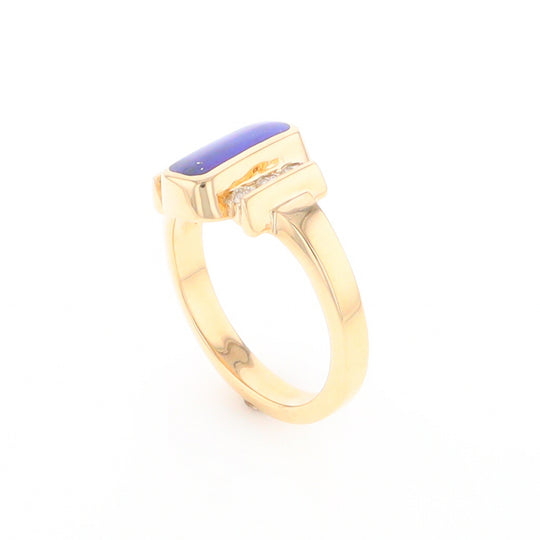 Lapis 0.24ctw Diamond Ring