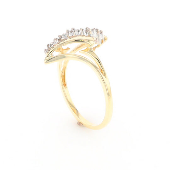 Diamond Waterfall Bypass Ring