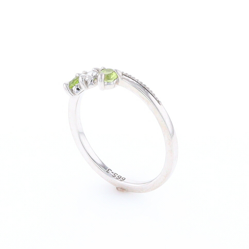 Peridot & Diamond Mother's Ring