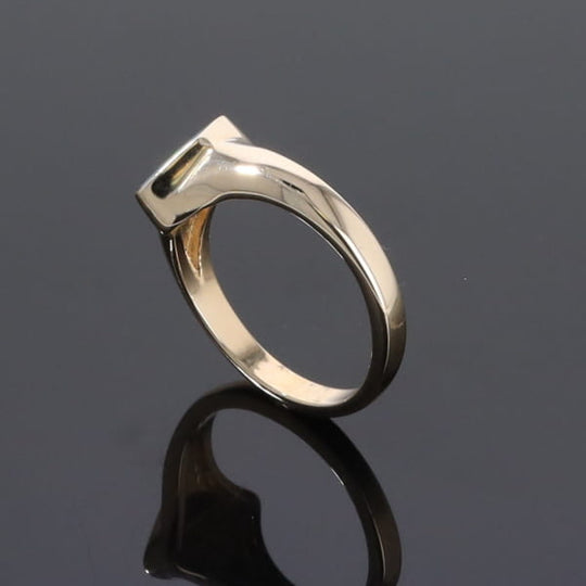 Opal Rings Diamond Shape Inlaid Design